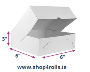 Small White Folding Cake Box - 6